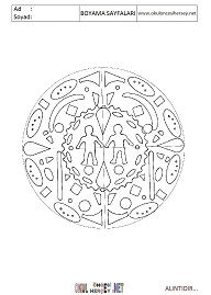 Mandala boyama sayfaları